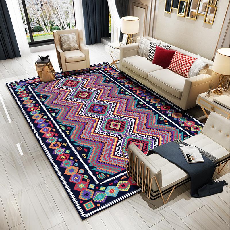 Vintage Persian Home Bedroom Living Room Fully Covered with Carpet Bohemian Ethnic Style Tea Table Sofa Carpet Bedside Carpet