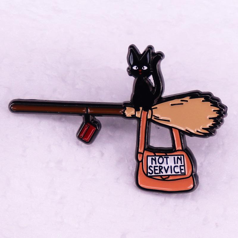 Studio Ghibli Black Cat Jiji Brooch