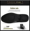 Men's Fashion High-Top Leather Slip-On Boots with Side Zipper, Plush Lined, Warm Cotton, Size 47