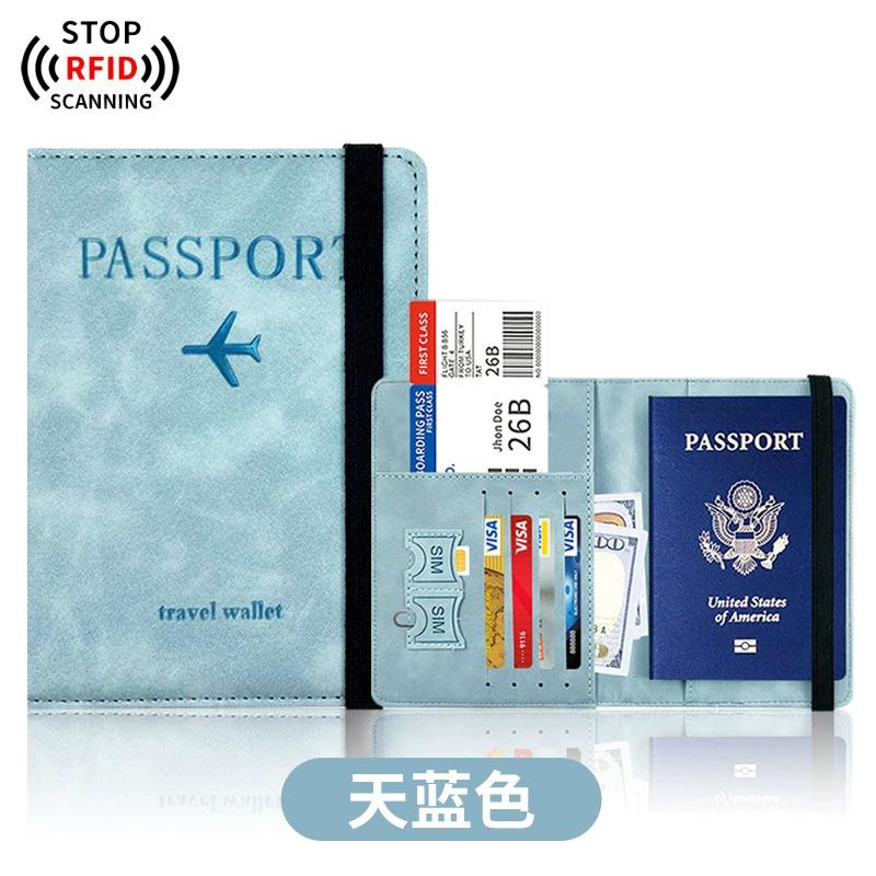 Women Men RFID Vintage Business Passport Covers Holder RFID Blocking Leather Card Case Passport Holder Cover Wallet Travel Accessories