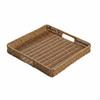 Wicker Organizing Tray Waterproof Woven Vanity Easy to Clean Bathroom Accessory for Spa Owners,