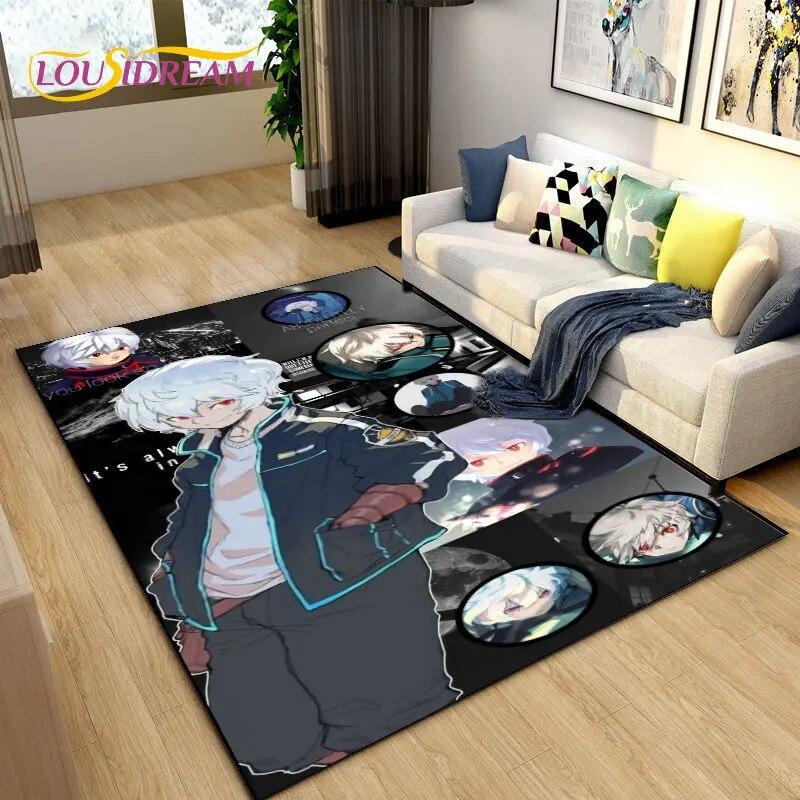 Tapete de área de desenho animado World Trigger Anime, tapete de carpete para sala de estar, quarto, sofá, capacho, decoração, crianças brincam, tapete de chão antiderrapante