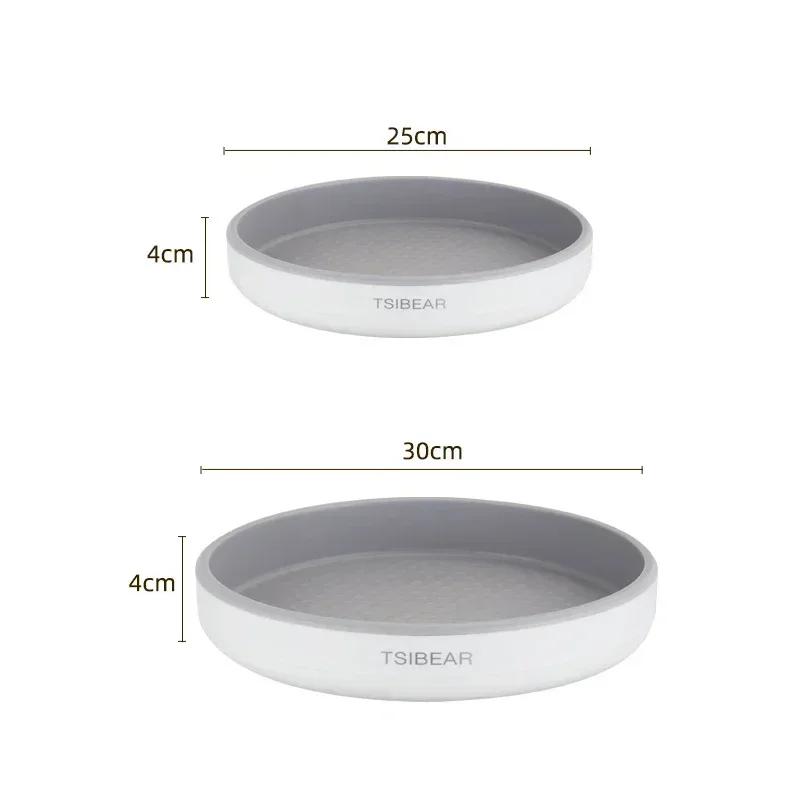 360° Rotation Spice Rack Organizer Cabinet Turntable Seasoning Holder Kitchen Storage Tray for Kitchen Bathroom Refrigerator