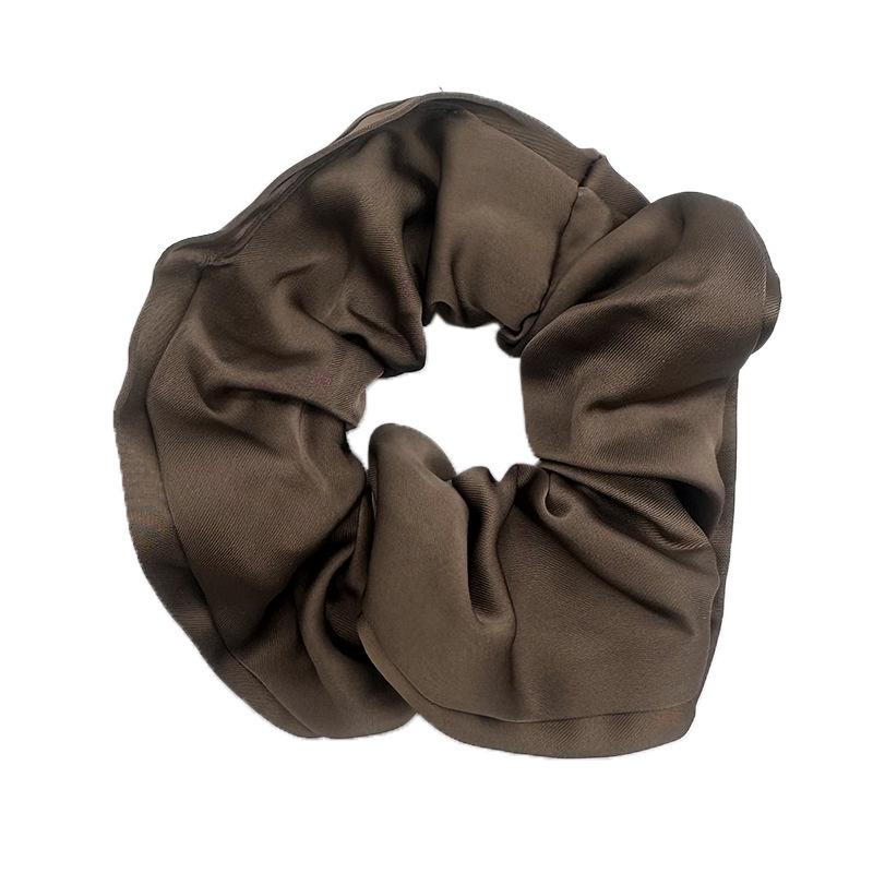 Vintage Silk Satin Hair Scrunchies Elastic Hair Bands Solid Color Women Girls Headwear Ponytail Ties Rope Hair Accessories