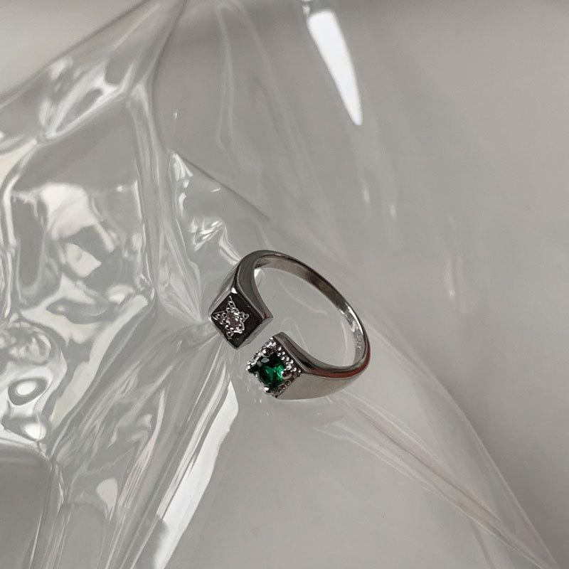 

S925 Стерлинговое Серебро Современное Модное Кольцо с Цветными Драгоценными Камнями Женское Для J2250