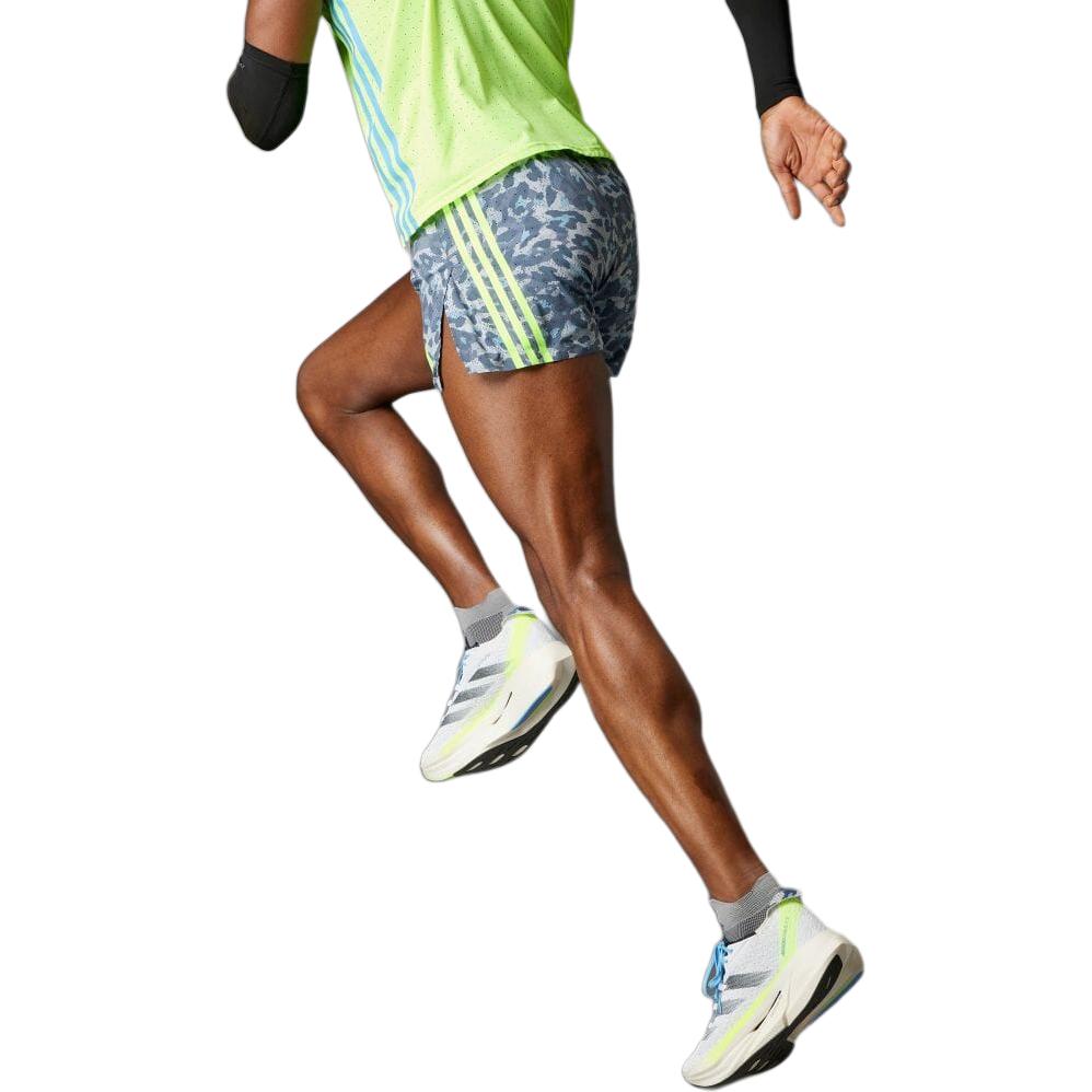 Adidas Logo Print Elastic Waist Straight Leg Sports Shorts Men Shorts Blue IT8860