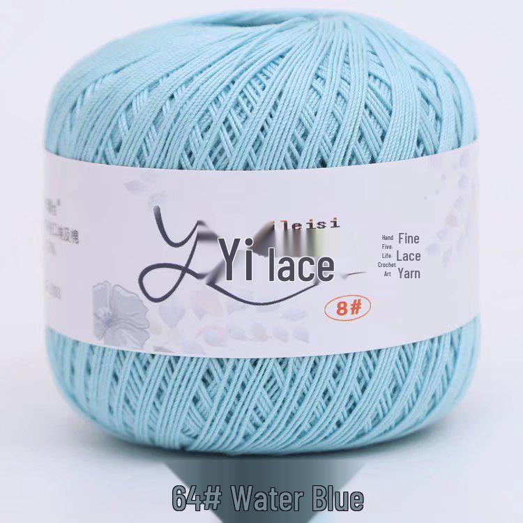 8# 100% Cotton Lace Yarn - 50g Ball, 400m, Strong Twist Crochet Thread for Hand-knitting, Flowers, Hats, and Cardigans - Free Shipping.