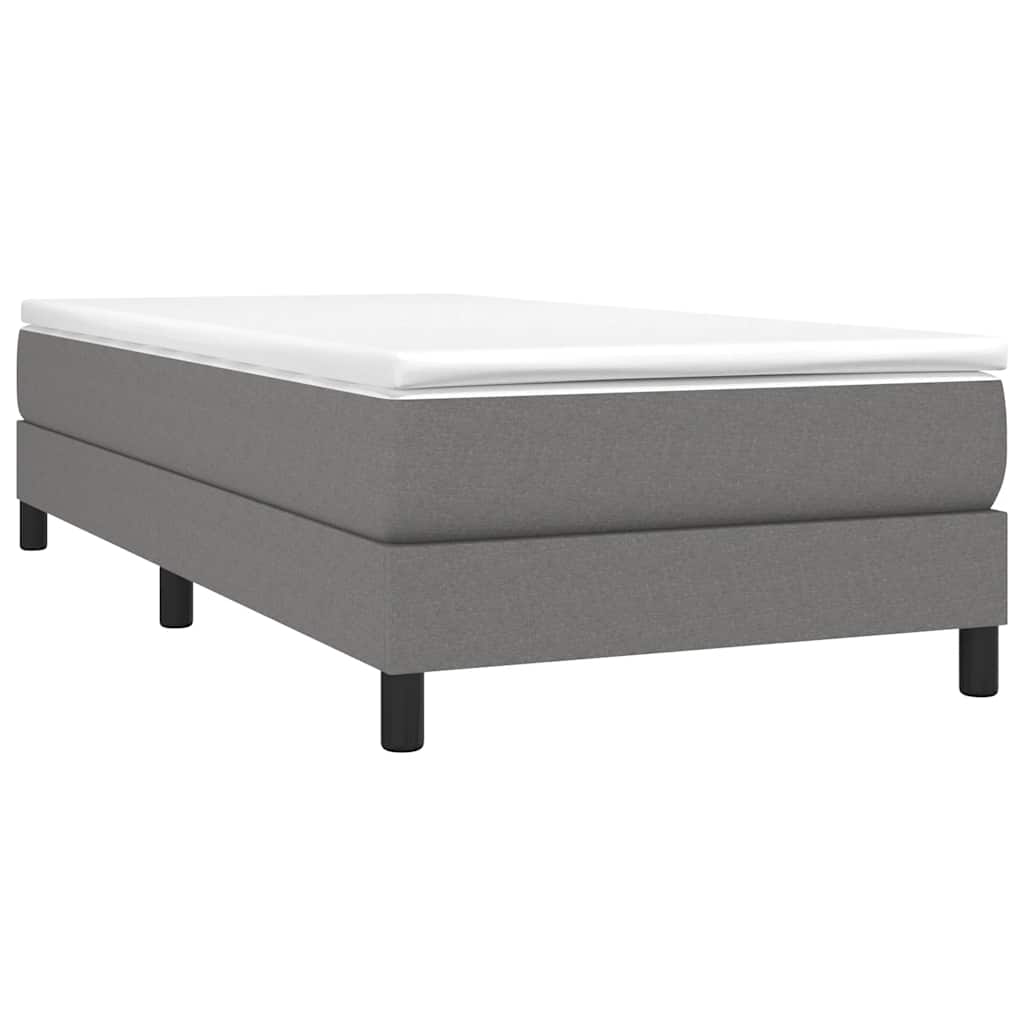 vidaXL Box Spring Bed Frame Dark Grey 80 X 200 Cm Fabric