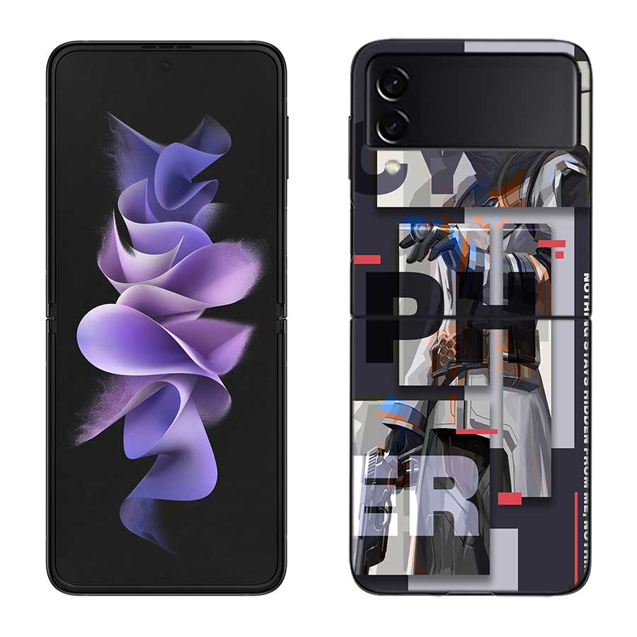 

Game Valorant Phone Case For Samsung Z Flip 7 6 5G Galaxy Z Flip 5 4 3 Black Hard Cell Cover Luxury PC Shell Coque Samsung Z Flip 7 5G