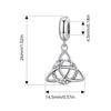 Bamoer Ciondolo Nodo Celtico in Argento 925 Amuleto Vichingo Fascino Amore Per Donne Uomini Festa Vichinga Regalo Gioielli Raffinati
