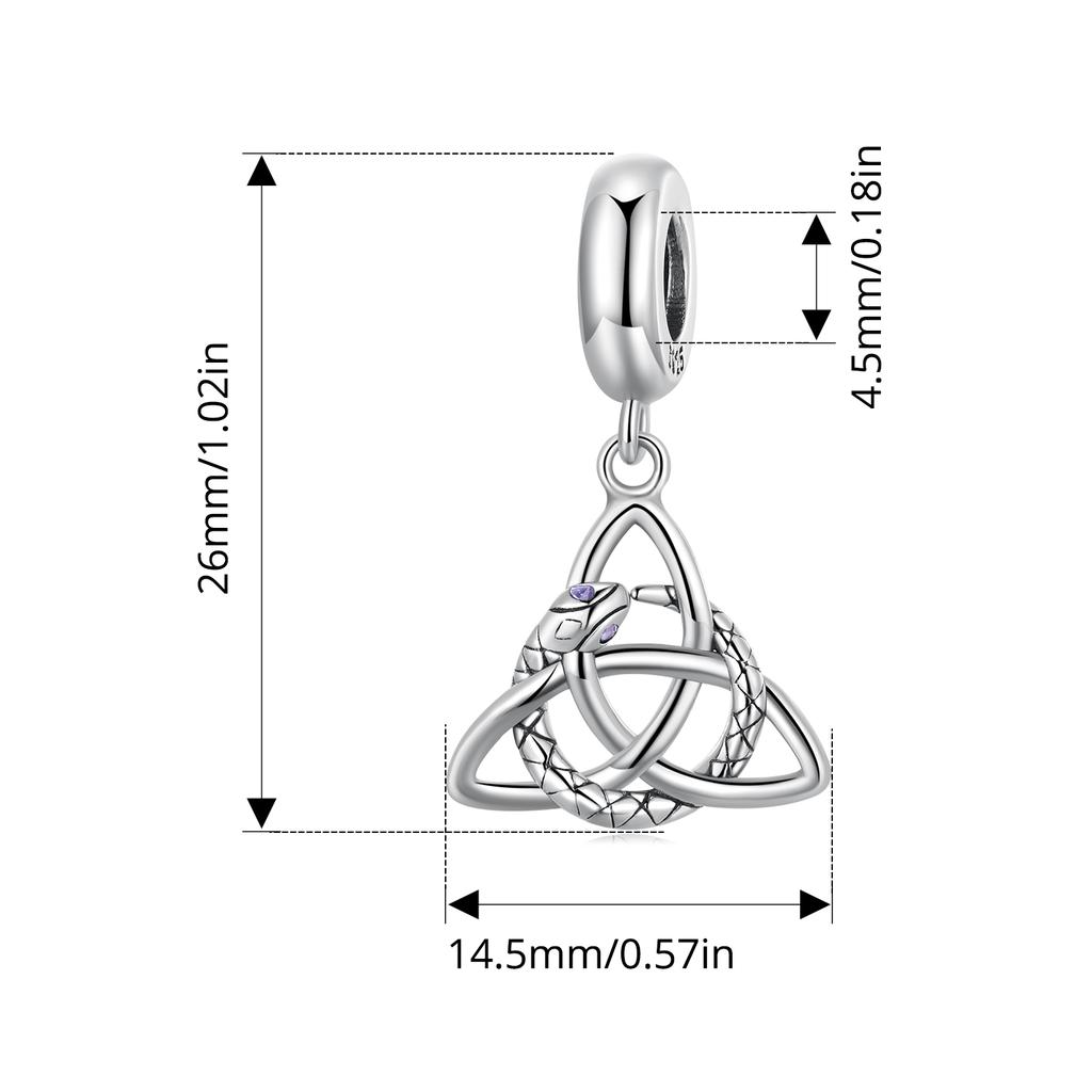 Bamoer Ciondolo Nodo Celtico in Argento 925 Amuleto Vichingo Fascino Amore Per Donne Uomini Festa Vichinga Regalo Gioielli Raffinati
