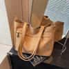 Casual large-capacity canvas bag women's new fashion versatile shoulder bag college student class bag