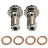 6X Edelstahl M10 X 1,25 Banjo-Schrauben BremsHauptzylinder-Schraube BremsSchlauch Bremssattel-Schraube Hydraulische Kupplungs-Schraube-A53R