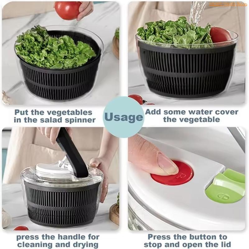 K1AE Multifunctional Vegetable Salad Spinner Washer Dryer Drainer Mixer with Lid