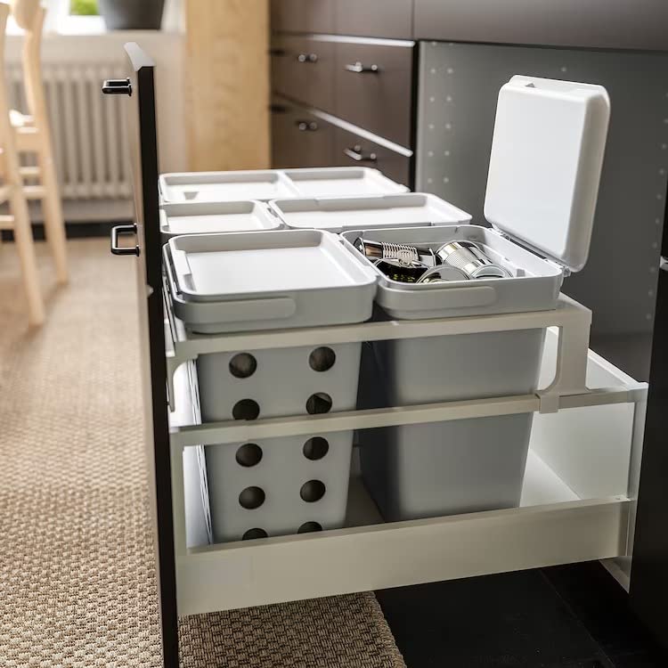 Søppelbøtte 10L lys grå IKEA/IKEA HALLBAR (804.175.23)
