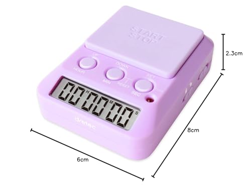 dretec Study Timer Time Up 2, Silent, T-587PP, Purple