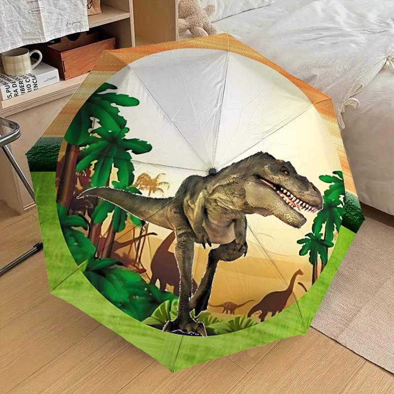 

1pc Dinosaur Decorations Fashionable Automatic Opening/Closing Folding Umbrella with 8 Iron Bones, Plastic Handle yy251015036