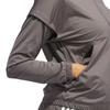 Adidas Logo Hooded Long Sleeve Jacket Women jackets Gray IP4208