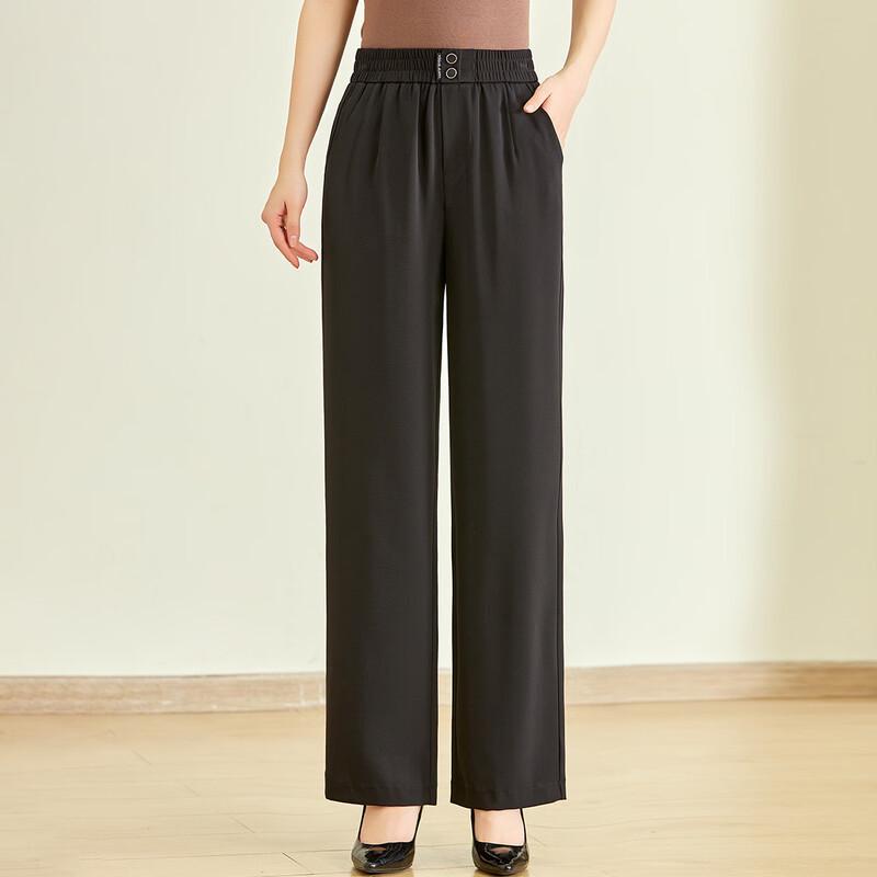 Women's Mid-Aged Summer Wide-Leg Casual Pants