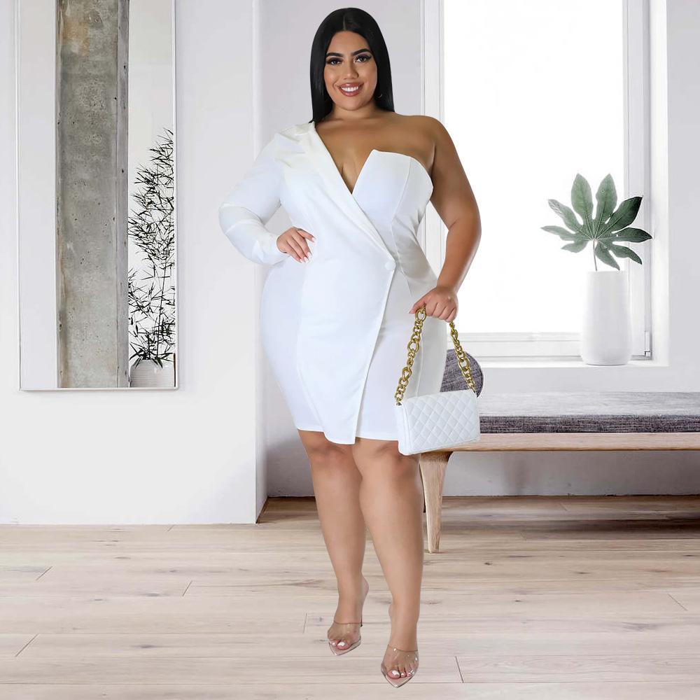 N7629 Women's Off-Shoulder Long Sleeve Bodycon Dress