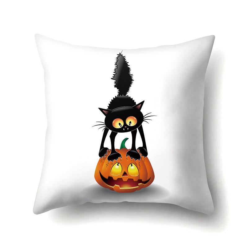 Halloween Pillowcase Car Waist Pillow Pumpkin Sofa Cushion Cover Office Home Living Room Pillowcase