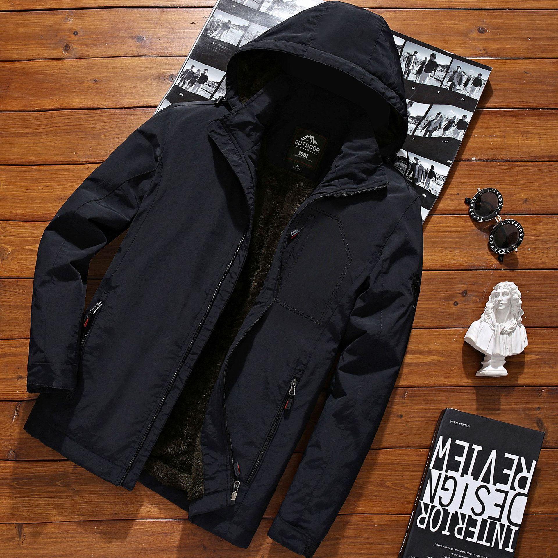 

Куртка Чоловіча на відкритому повітрі Повсякденна потовщена флісова куртка Чоловіча молодіжна Зимовий новий чоловічий одяг 4XL