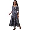 Aurelia Women's Rayon Anarkali Calf Length Kurta (24FEA14855_Blue