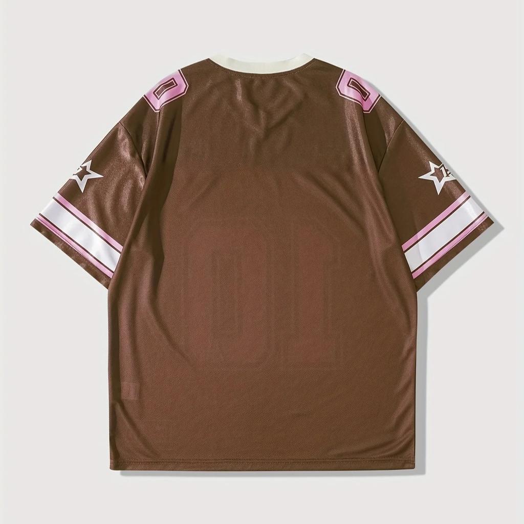 Summer New Sports T-shirt V-neck Short-sleeved Brown 10 Sports Training T-shirt Quick-drying and Breathable Tops