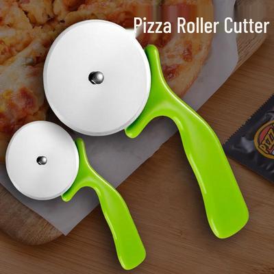 Stainless Steel Rocker Pizza Cutter and Dough Slicer Tool