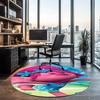 Trolls Printed Round Rug Carpet Chair Rug Area Rug Entryway Doormats,for Office Chair Living Room Bedroom Kitchen Room.