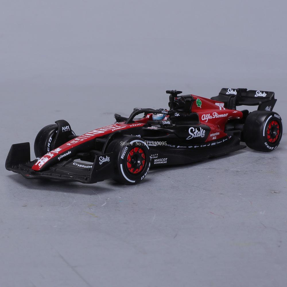 Bburago 1:43 F1 2023 24# Zhou Guanyu Alfa Romeo F1 Team Stake C43  77# Valtteri Bottas Alloy Car Die Cast Car Model Competition zl2