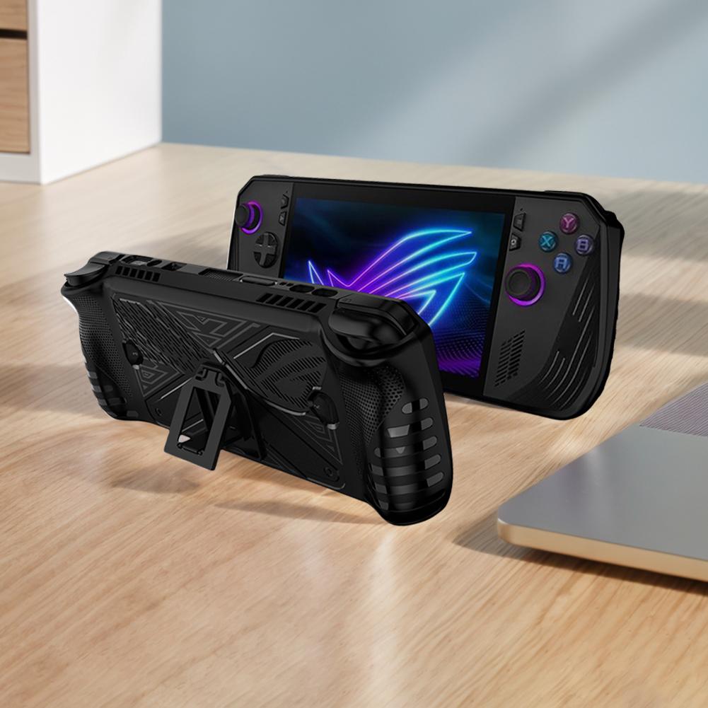 For ASUS ROG ALLY X Game Console Protective Cover With Bracket TPU Soft Protective Shell Shockproof Protector Case