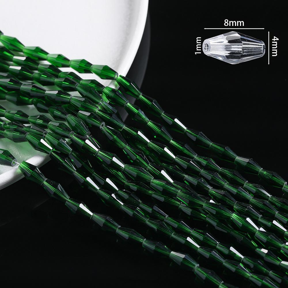 1 Strand About 50/67/72pcs Colored Faceted Bicone Glass Beads Spacer Beads for DIY Bracelets Necklaces Jewelry Making Supplies