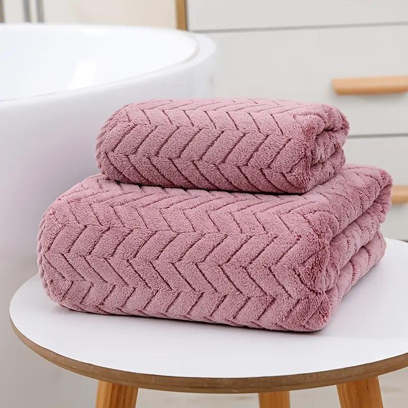 Thickened Absorbent Wheat Ear Coral Fleece Towel Bath Towel