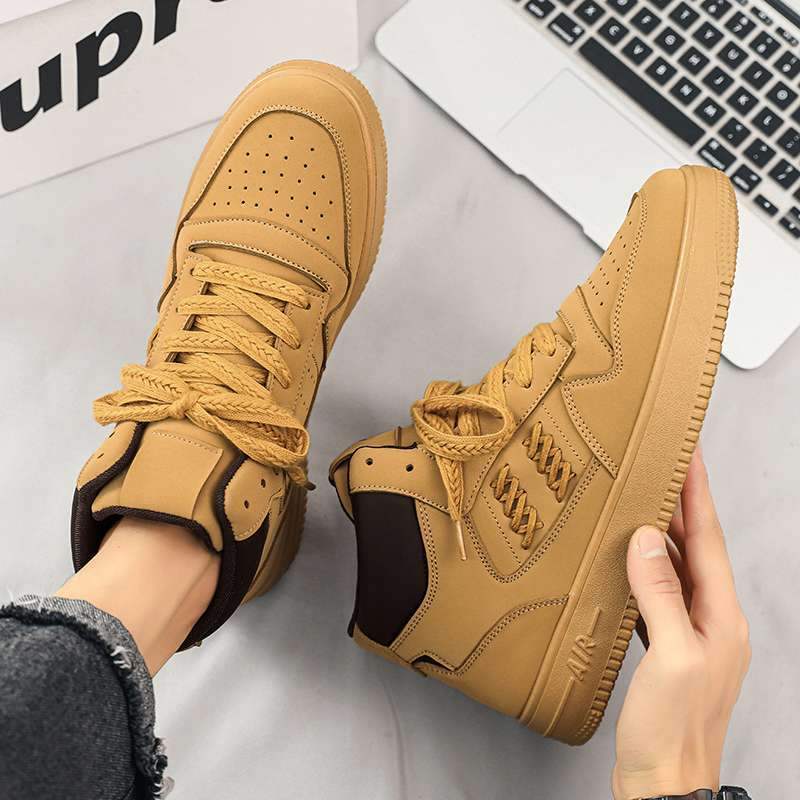 Canvas men's shoes autumn and winter 2025 new boys sports high-top skateboard shoes versatile retro casual winter trendy shoes