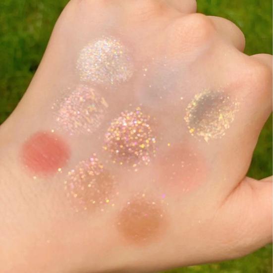 9 Colors Lasting Pearlescent Matte Eyeshadow Palette Glitter Powder Cosmetic