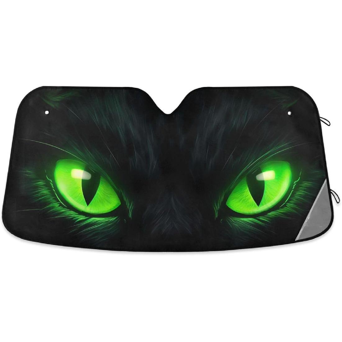 

Dragon s Green Eyes Car Windshield Sun Shade Foldable Sun Shield Shade for Blocks UV Rays Protector-Keeps Your Vehicle Cool for Most Sedans SUV 53x23.5 Inch