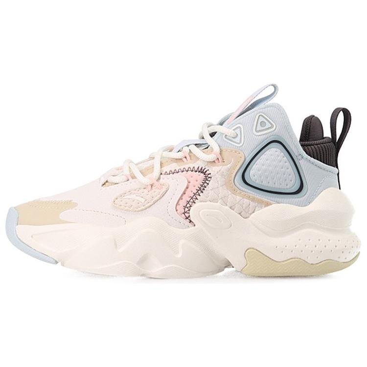 

New Anta Life Collection Anti Slip Wear Resistant Mid Top Chunky Sneakers Women s Gray Blue 122148080-3 39