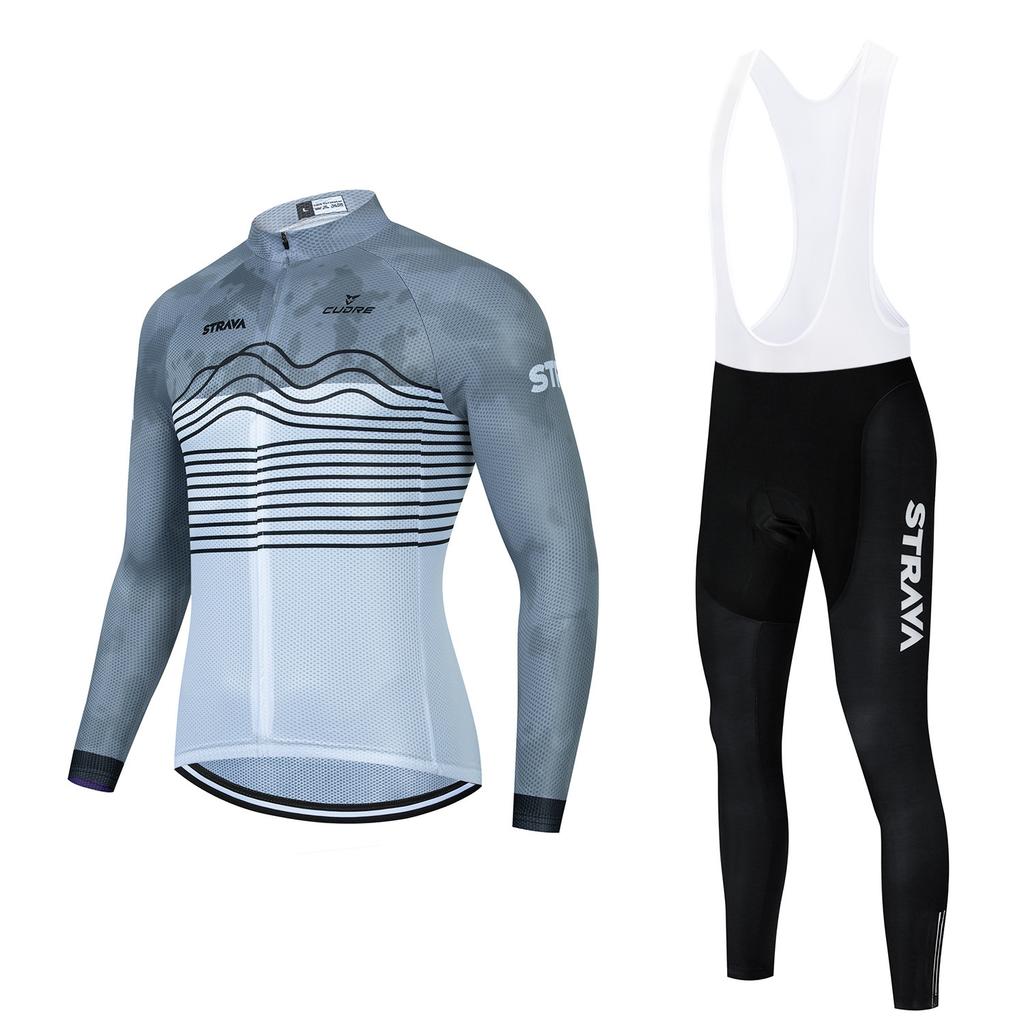 Autumn and Winter Long-sleeved S Cycling Suit, Men's and Women's Breathable Road Mountain Bike Suit