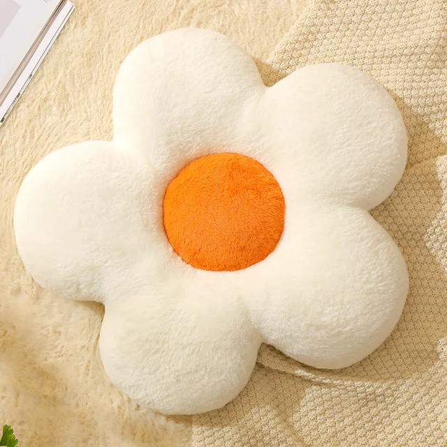 Little Daisy Flower Cushion Flower Plush Pillow Seat Cushion Rabbit Fluffy Napping Pillow Backrest Cushion