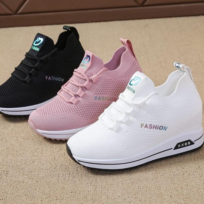Fashion Women Platform Shoes Spring Breathable Casual Shoes Woman Fashion Sneakers Height Increasing Vulcanize Shoes