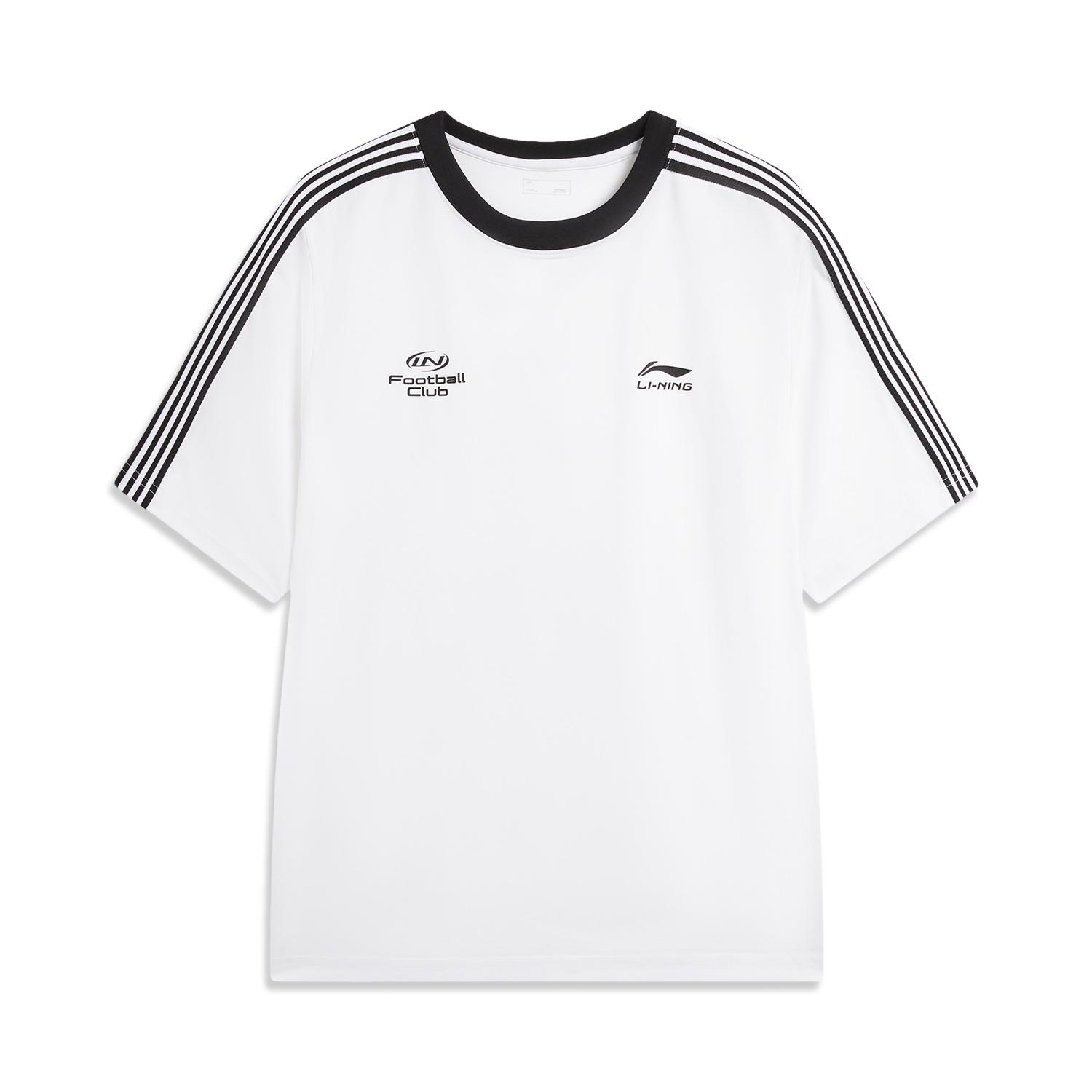 

Li Ning Спортивный Стиль Жизни Серия Американский Ретро Повседневная Мода Универсальная Летняя Футболка Свободная Футболка с Круглым Вырезом Унисекс Топы ATSW351-8 S