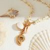 Charm Natural Shell Starfish Beaded Necklace Sea Series Shell Beaded Chain  Women