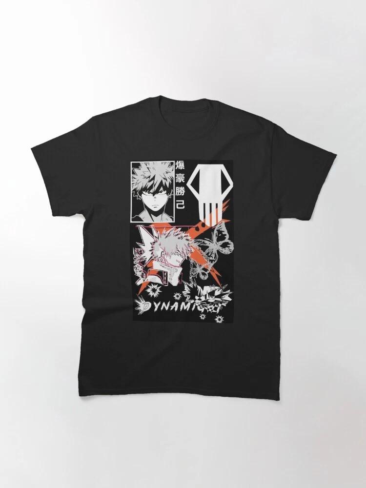 Anime My Hero Academia Katsuki Bakugo Aesthetic Black Tshirt Size S4XL S
