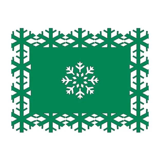 

5-20 шт. Рождественские салфетки-снежинки и дорожка на стол, термостойкие коврики для стола в столовой, праздничные украшения для стола 5PCS зелёный