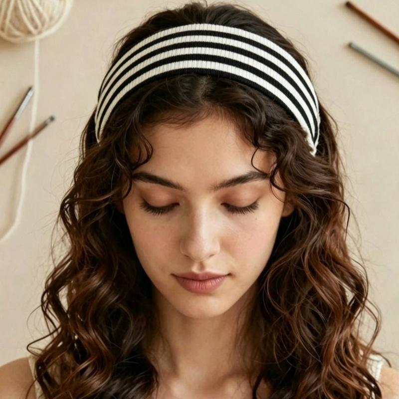 Unisex Fashion Striped Headband Comfortable Versatile Hair Accessory for Yoga and Sports