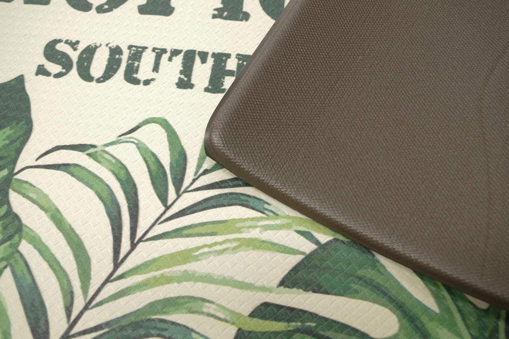 Arie Green Kitchen 45 X 220 Monstera Design Mat, Cm, Stain-Resistant, Easy-Cleaning PVC,