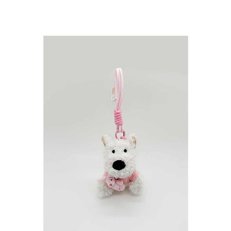 

Cute Bag Small Pendant West Highland Plush Pendant Cartoon Puppy Keychain Accessories Fluffy Doll Luggage