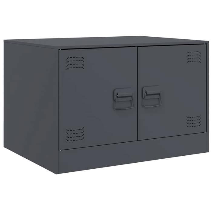 VidaXL Table basse anthracite 67x50x44 cm acier, table d'appoint, table de salon, table à thé, bout de canapé, table 841729