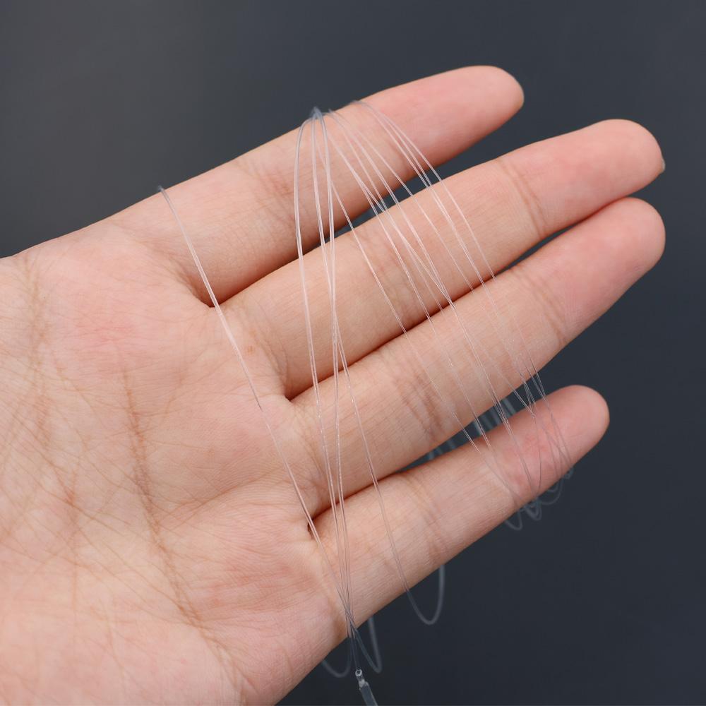 3PCS/Pack 0X~7X Tapered Leader Fly Fishing Line 9FT/2.28M Fly Line Leader With Welded Loop Clear Nylon Tippet Line